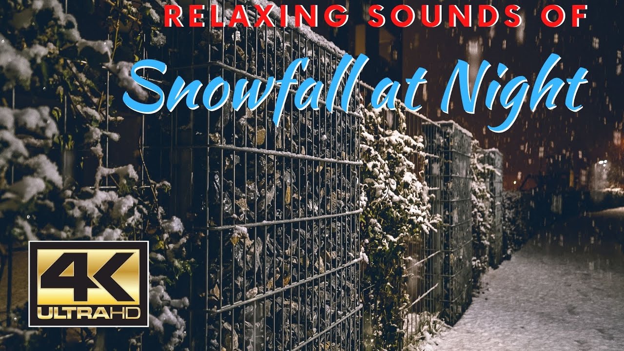 8H Relaxing Sound of heavy Snowflakes at Night | Fall asleep better with the Sound of Nature