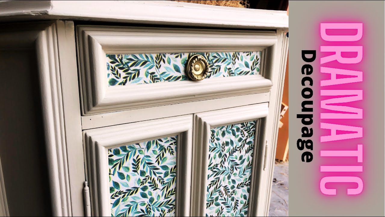 Dramatic Transformation! Decoupage and Painting Furniture to Sell for Profit | Flipping Furniture