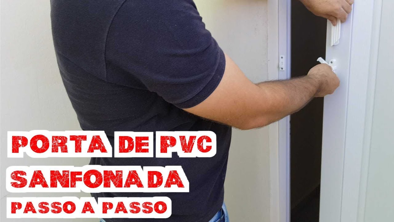 Instalando porta de PVC sanfonada passo a passo