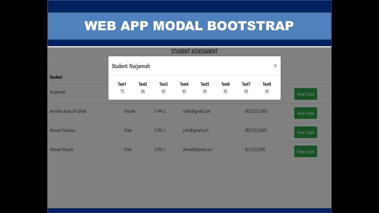 WEB APP Modal Bootstrap