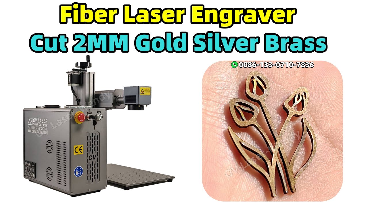 2MM Brass Cutting | JPT 100w mopa fiber laser jewelry engraving machine cutting brass gold silver