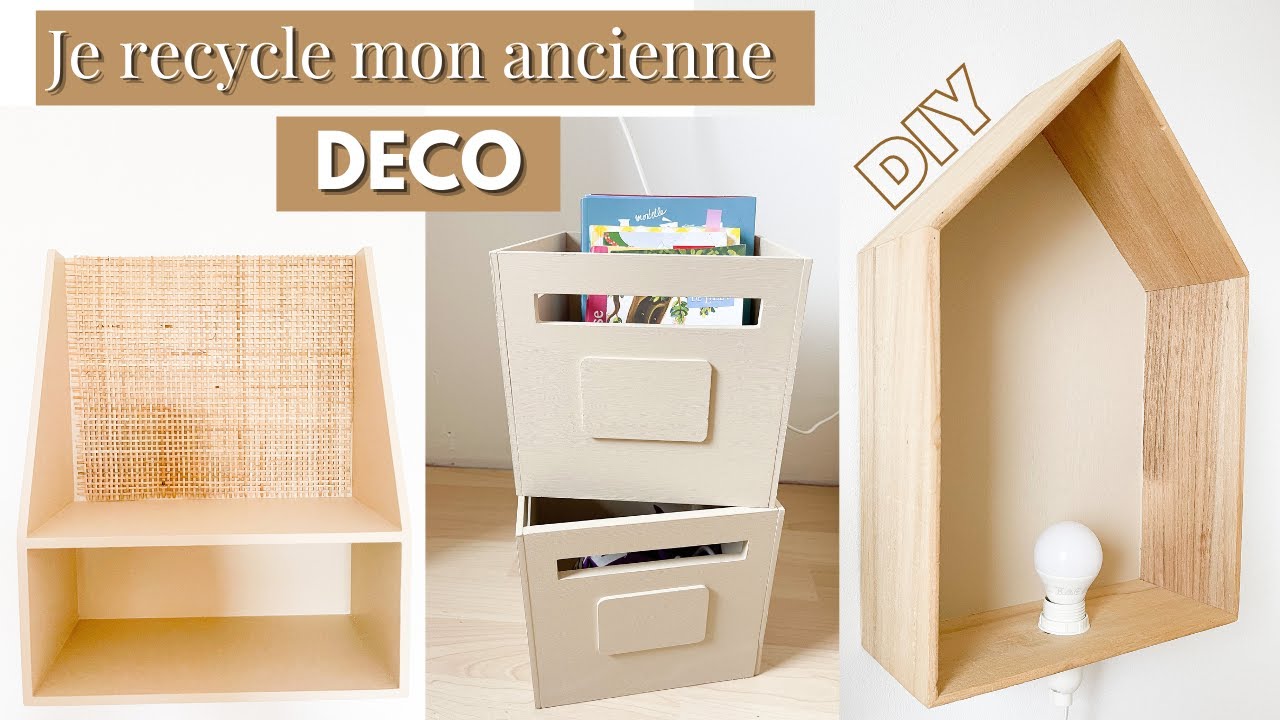 DIY ➲ JE RECYCLE MON ANCIENNE D&Eacute;CO ♻️➕ASTUCES 🙌🏼