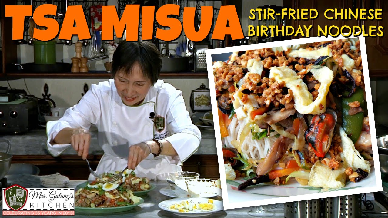 TSA MISUA or STIR FRIED CHINESE BIRTHDAY NOODLES (Mrs.Galang's Kitchen S5 Ep1)