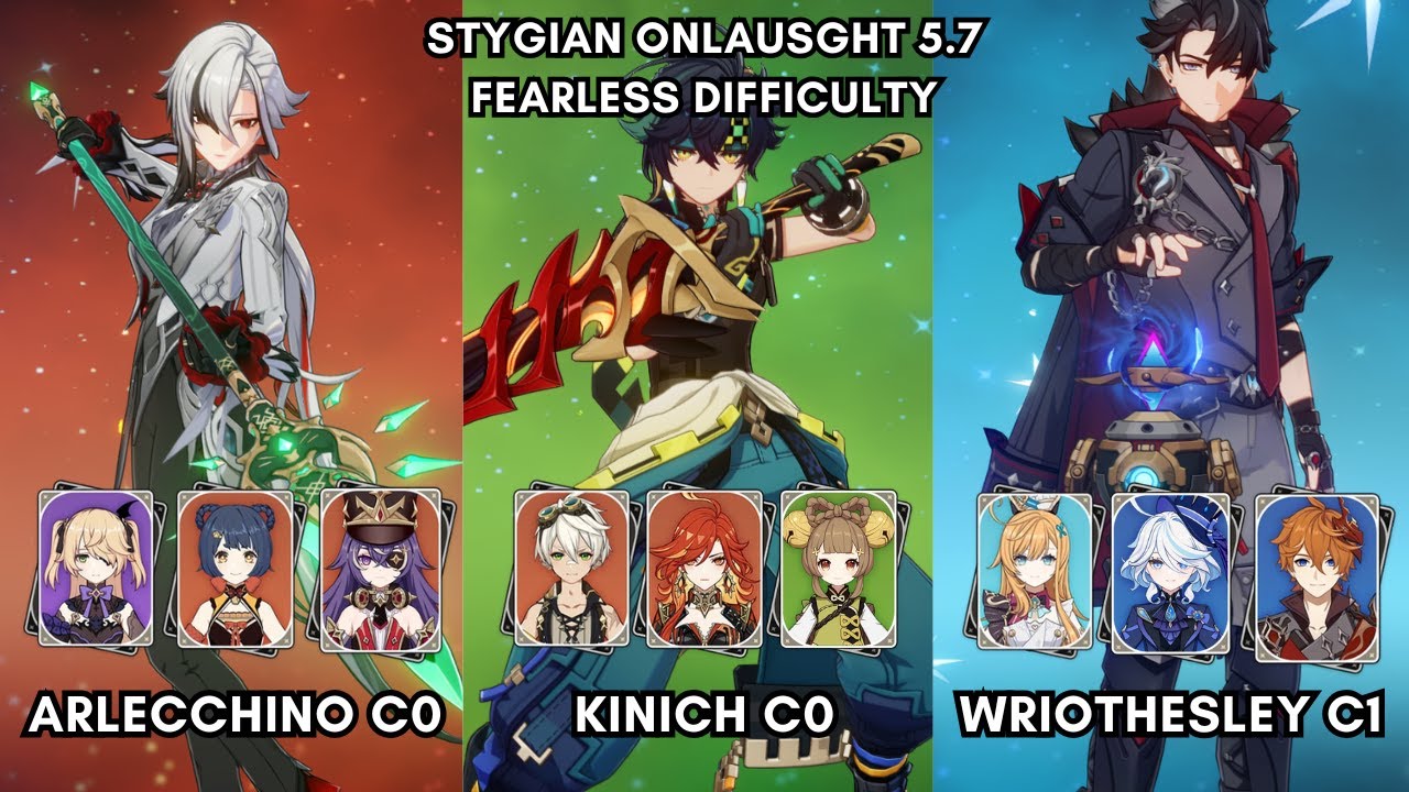 5.7 Genshin New Endgame | Stygian Onslaught | Fearless Difficulty V