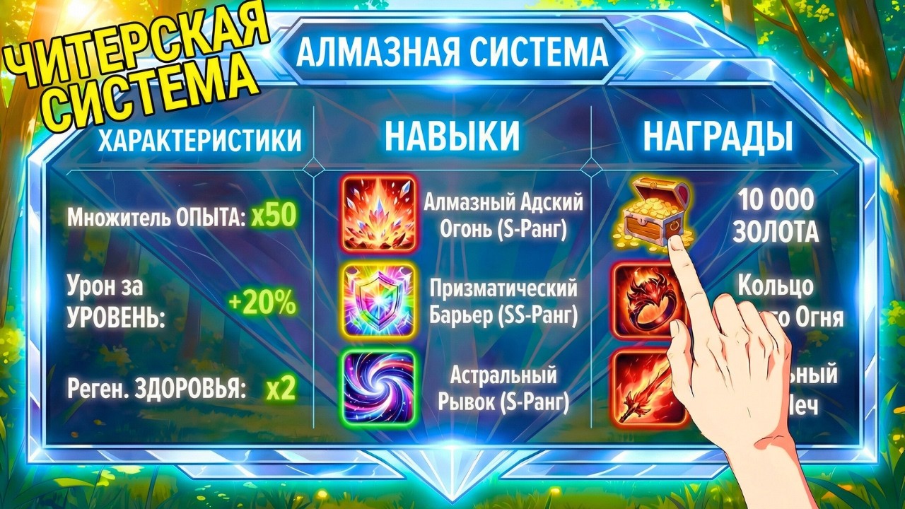 Он единственный, кто получил систему OP Diamond, которая повышает уровень, статистику и награды!