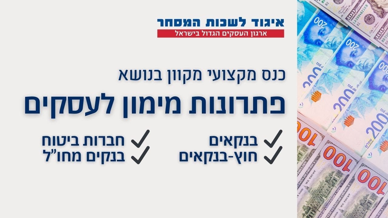 כנס מקצועי מקוון בנושא פתרונות מימון לעסקים | ZOOM IN