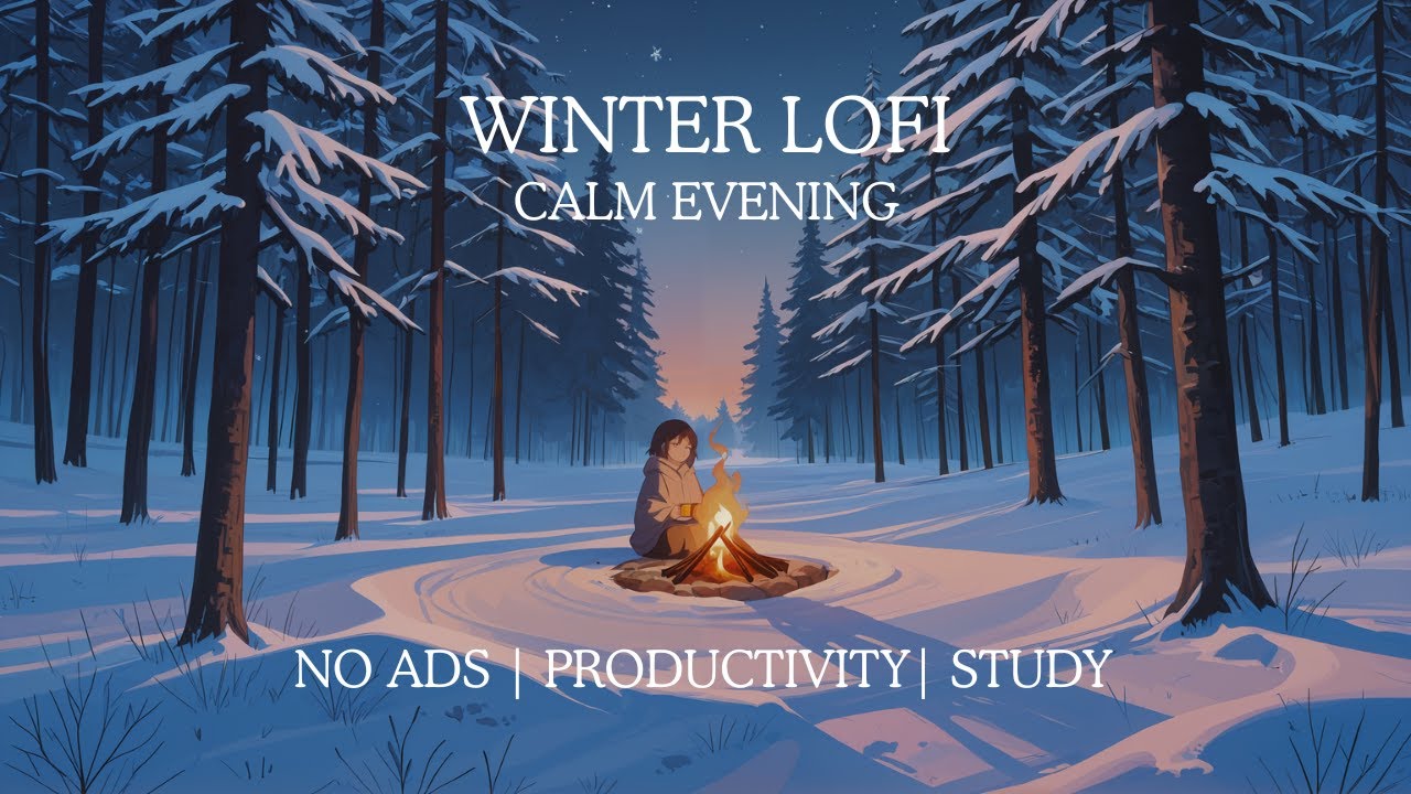 Calm Evening Focus ❄️ | Winter Lofi Background Music (No Vocals)