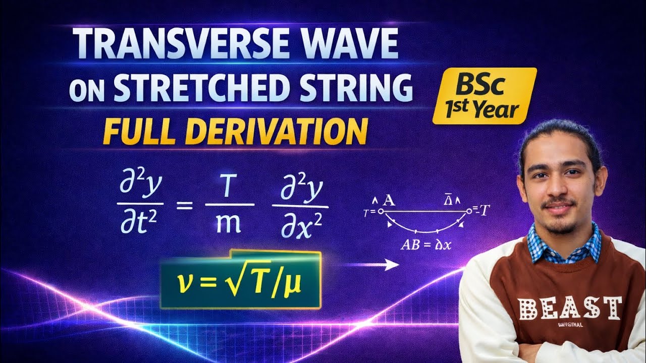 Transverse Wave on a Stretched String | Wave Motion | BSc 1st Year Physics