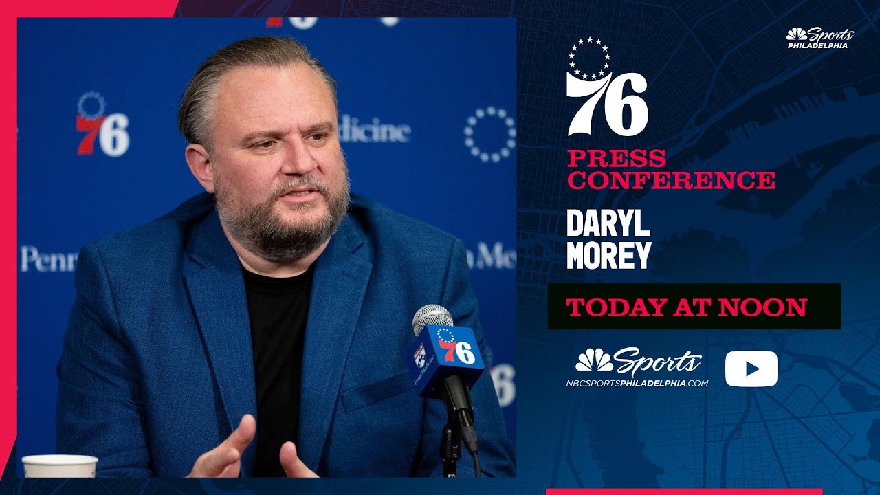 Sixers Daryl Morey NBA trade deadline press conference | Today at noon