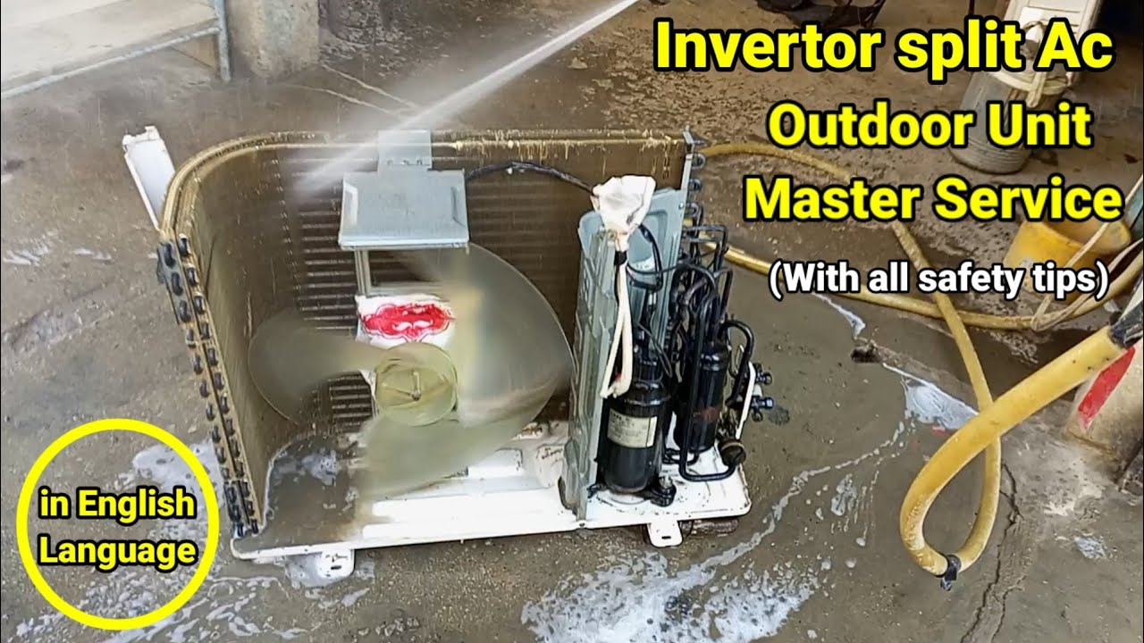 invertor split ac outdoor unit master service|how to master service of split ac|ac master service