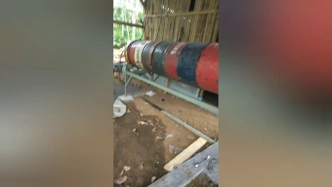 Proses pembuatan pengering pasir besi