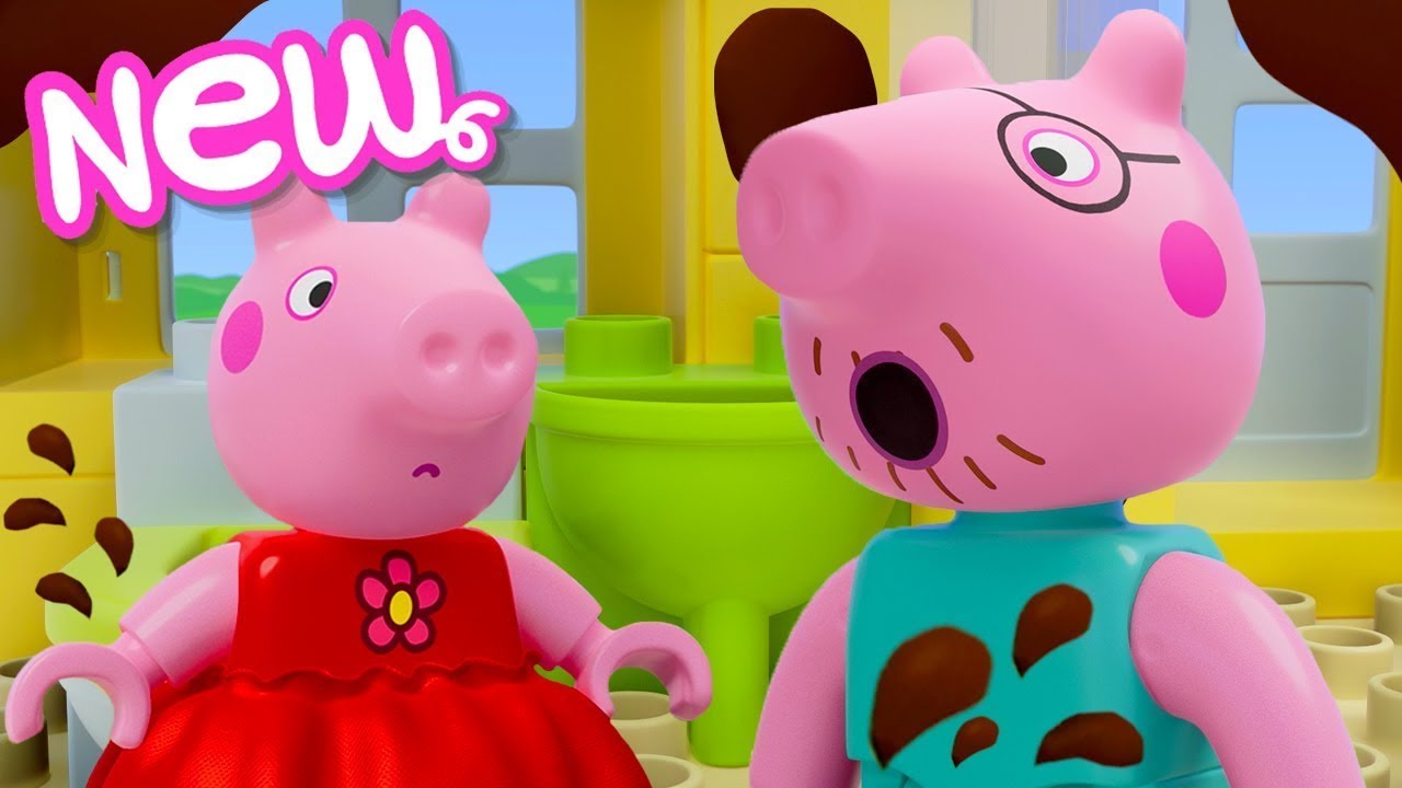 Peppa Pig Tales 💦 Muddy Puddle Mystery! 🔎 LEGO DUPLO Peppa Pig Episodes