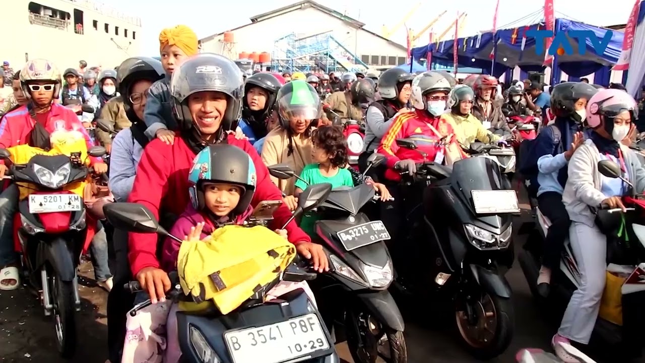 Mudik Gratis TNI AL, Ribuan Pemudik Tiba di  Pelabuhan Tanjung Emas Semarang