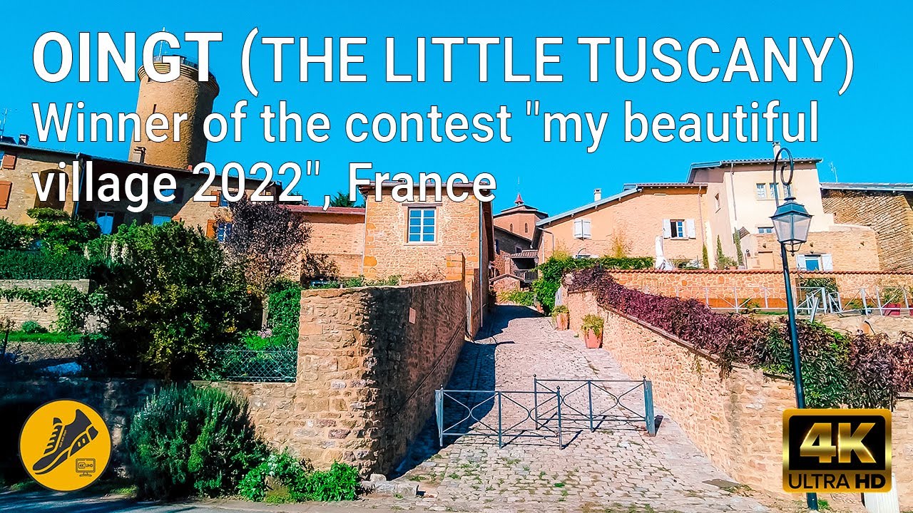 【4K】🇫🇷 WALK In OINGT 🏰 The Little Tuscany 🍇 Winner 