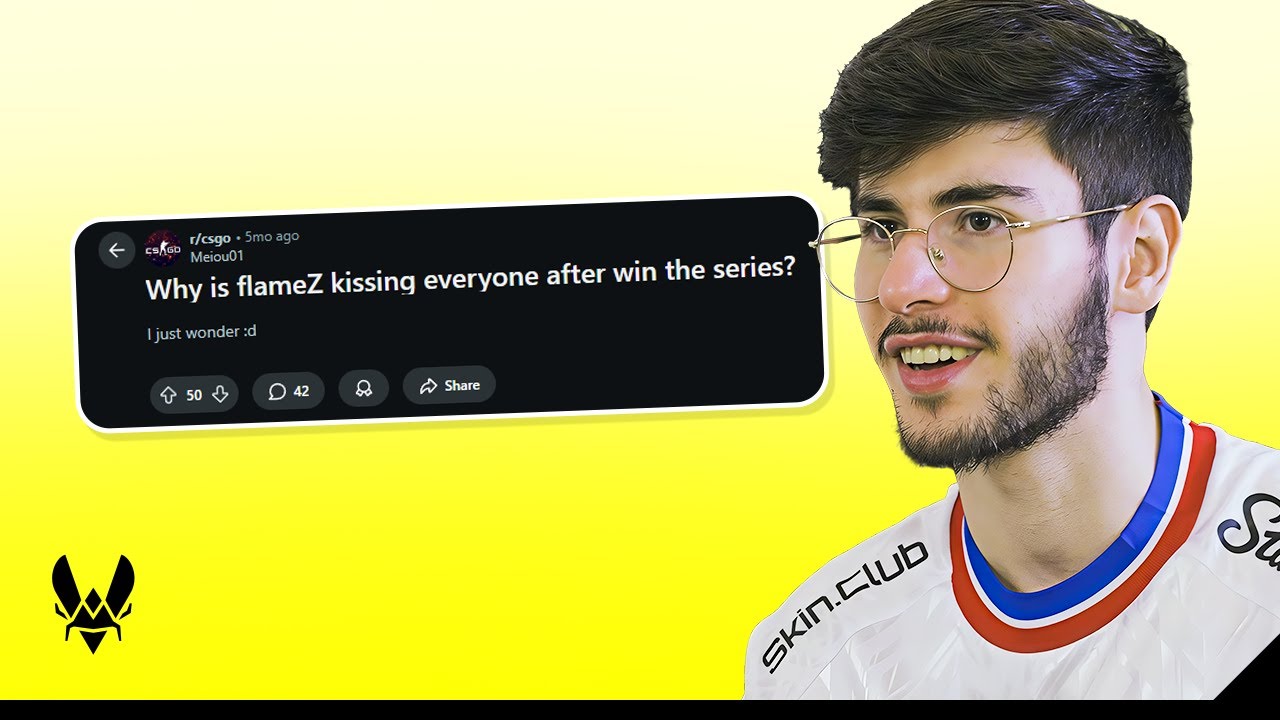 Why is flameZ kissing everyone after they play a game?