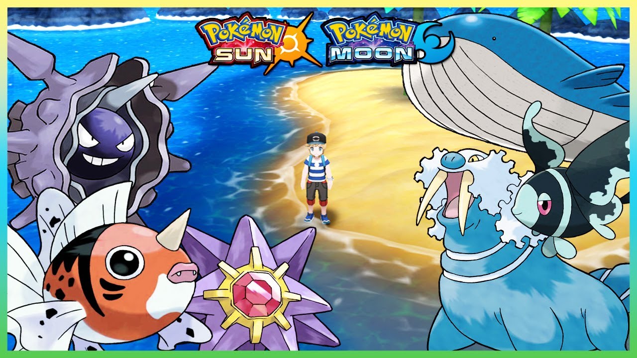 Pokemon Sun & Moon - How To Get Seaking,Cloyster,Starmie,Walrein,Wailord & Lumineon