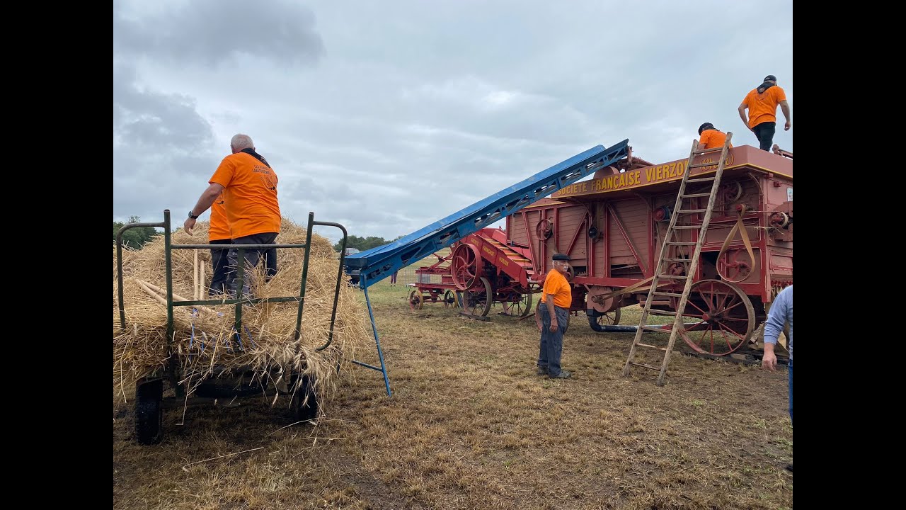 Fête du Battage à l’Ancienne #paysan #tradition #agriculture #machine
