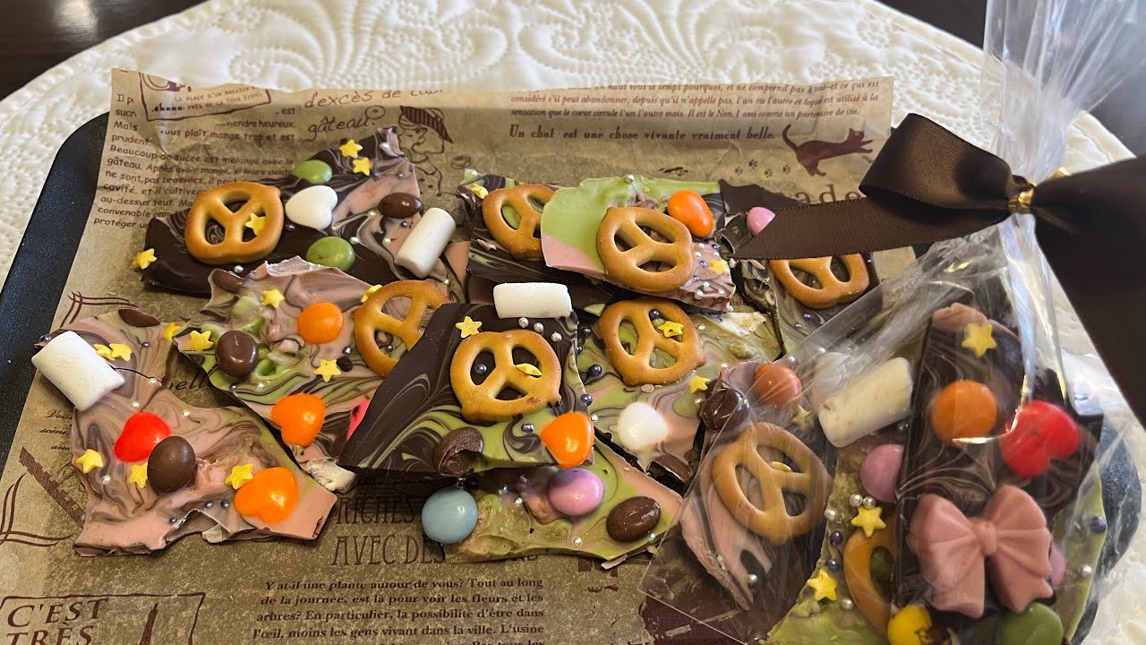 レンジで簡単チョコレートバーク/バレンタイン当日でも作れまーす