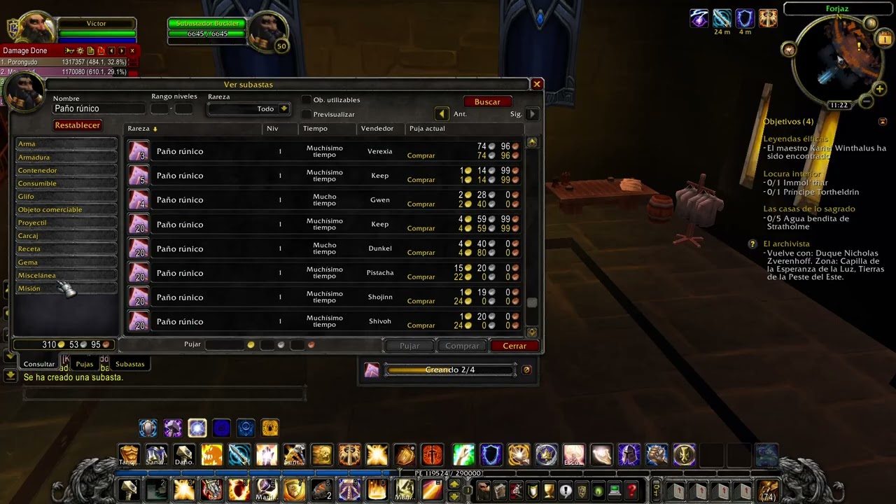 Paladín Protección, WoW 3.3.5, profesiones. Wow Patagonia. #11 Víctor.