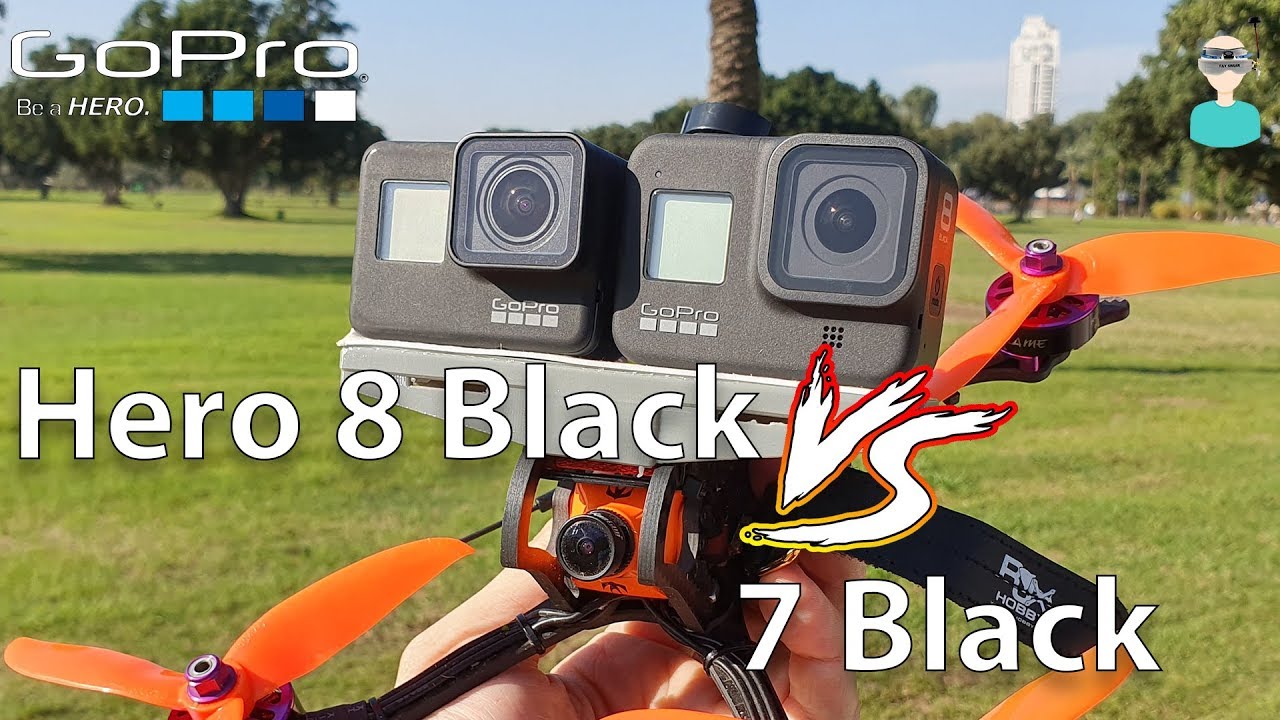 GoPro Hero 8 Black Vs Hero 7 Black Racing Drone Footage Side By Side Comparison