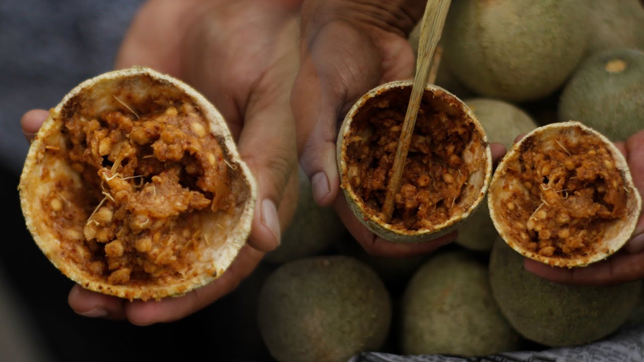 Kodbel Vorta | Mouth Watering Very Tasty Masala Bel Wood Apple Special | Bangladesh Street Food