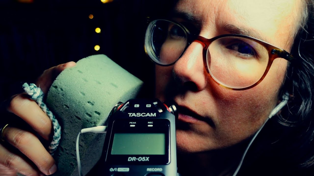 ASMR Slow Mouth Sounds Tascam & Tingly Triggers deep in your Ears (no talking)