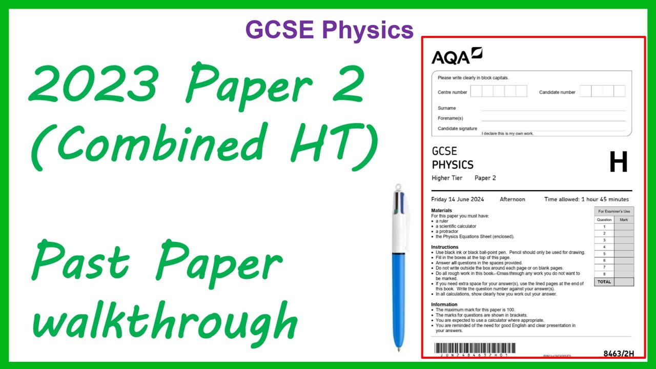 GCSE Combined physics - 2023 paper 2 walkthrough