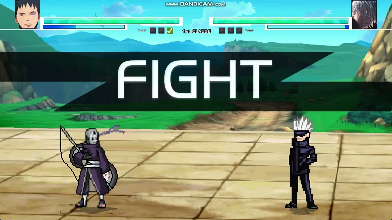 Super Dark Uchiha Obito OP Post-Apocalyptic 1P VS Gojo Six Eyes OP V2