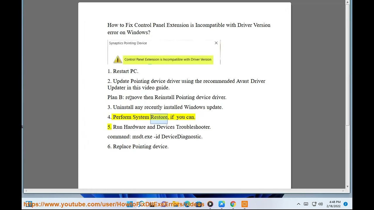 Fix Control Panel Extension is Incompatible with Driver Version error on Windows