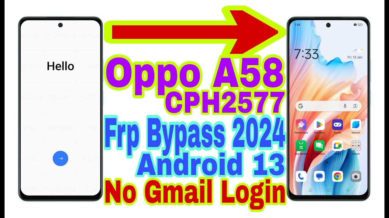 Oppo A58 (CPH2577) Android 13 Frp Bypass | New Trick 2024 | No Pc/Bypass Google Account 100% Working
