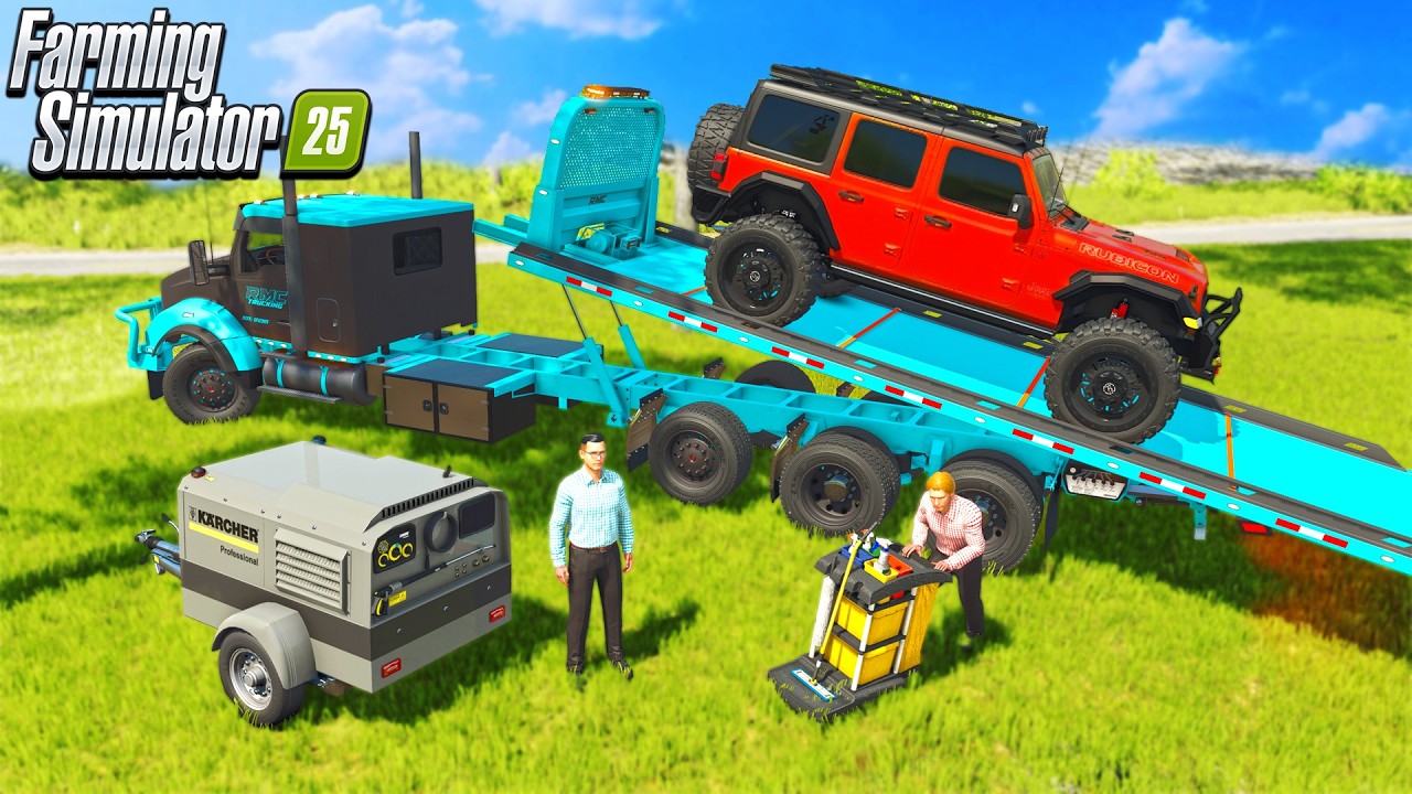 HUH?! THE CAR I WAS DETAILING GOT REPOED??? | FARMING SIMULATOR 25