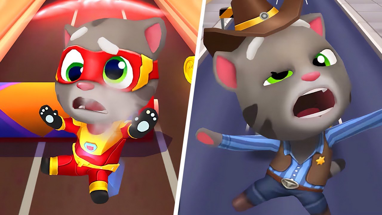 Talking Tom Gold Run vs Talking Tom Hero Dash - All Best Funny Fails & Falls Moments Compilation 🤣😛🤩