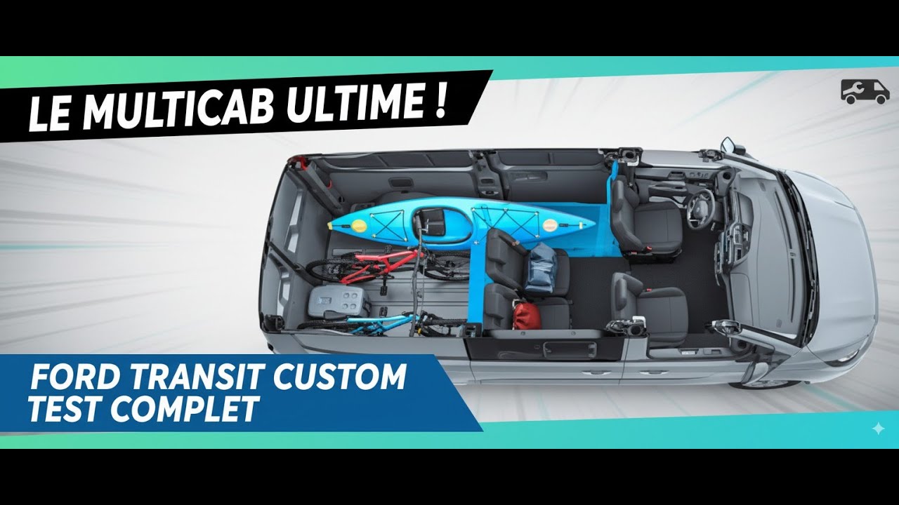 Ford Transit Custom Multicab (4 ou 5 places) : présentation complète + cloison en L