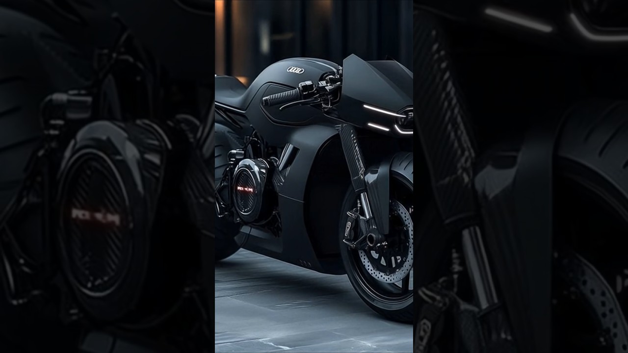 Futuristic Matte Black Audi Concept Bike &ndash; Cyber Stealth Edition#superbike#racing