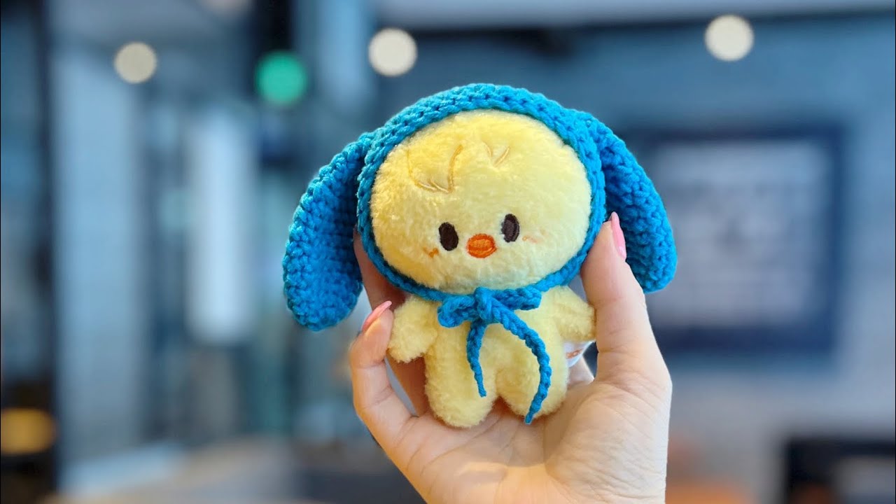 10cm인형 코바늘 토끼모자 만들기 / crochet bunny hat for 10cm doll