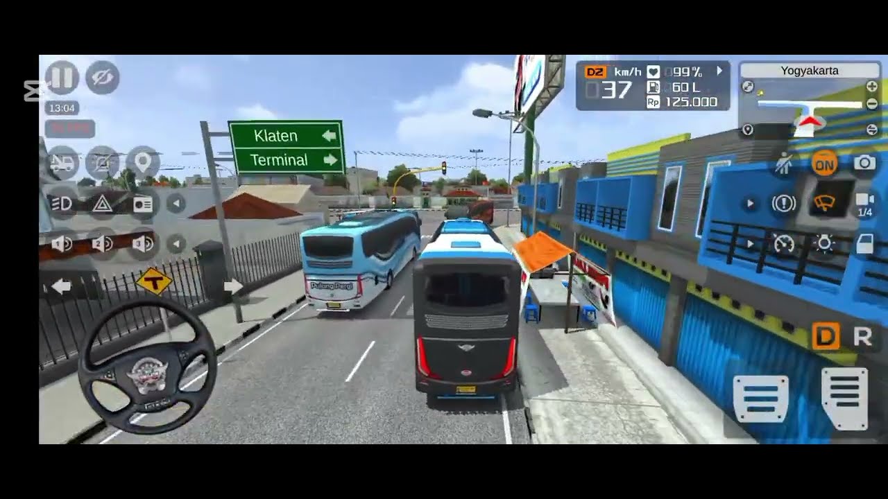Bus Simulator Indonesia - Gameplay Part 12 Extreme Speed Bus Drive In Rainy Day