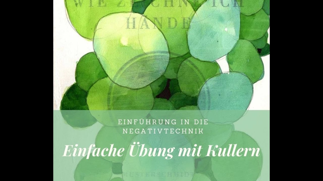 Übung zum Negativmalen mit einfachen Kullern