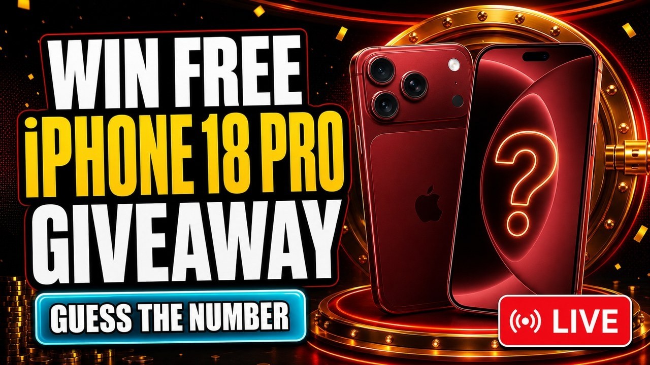 iPhone 18 Pro Giveaway LIVE &ndash; Guess the Number & Win | Free Entry