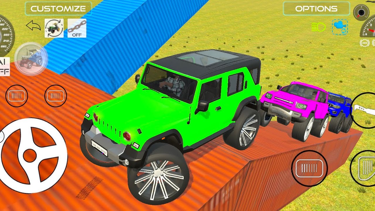 Drive Dumper and Unloading stone from dumper truck in game #4x4 #thar #scorpio #fortuner #gameplay ￼