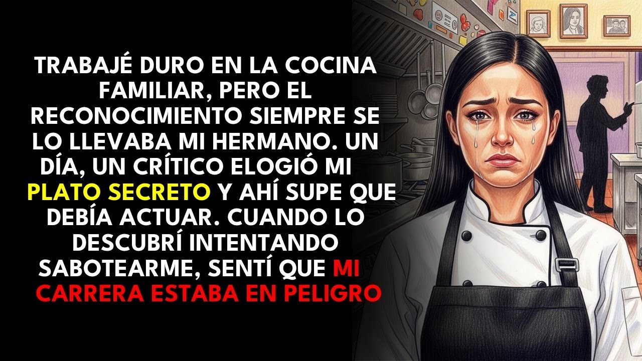 En la cocina familiar, mi hermano se lleva el crédito, pero al final... mi talento brilla...