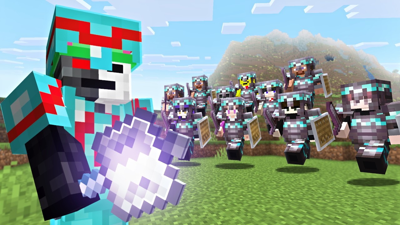 PRO vs 10 GRACZY w Minecraft