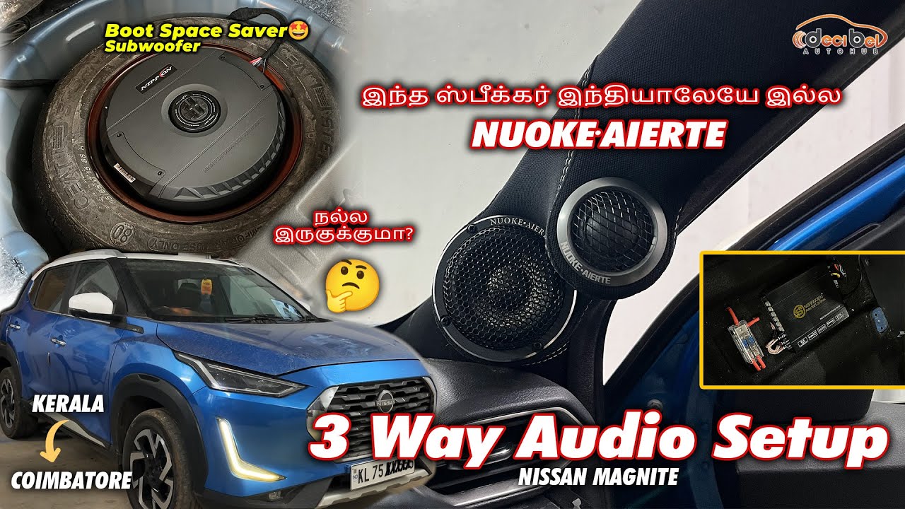 Challenged 3 way Audio Setup done for Nissan Car 😊🔊| This Customer asked to do with this speakers🤔🤷