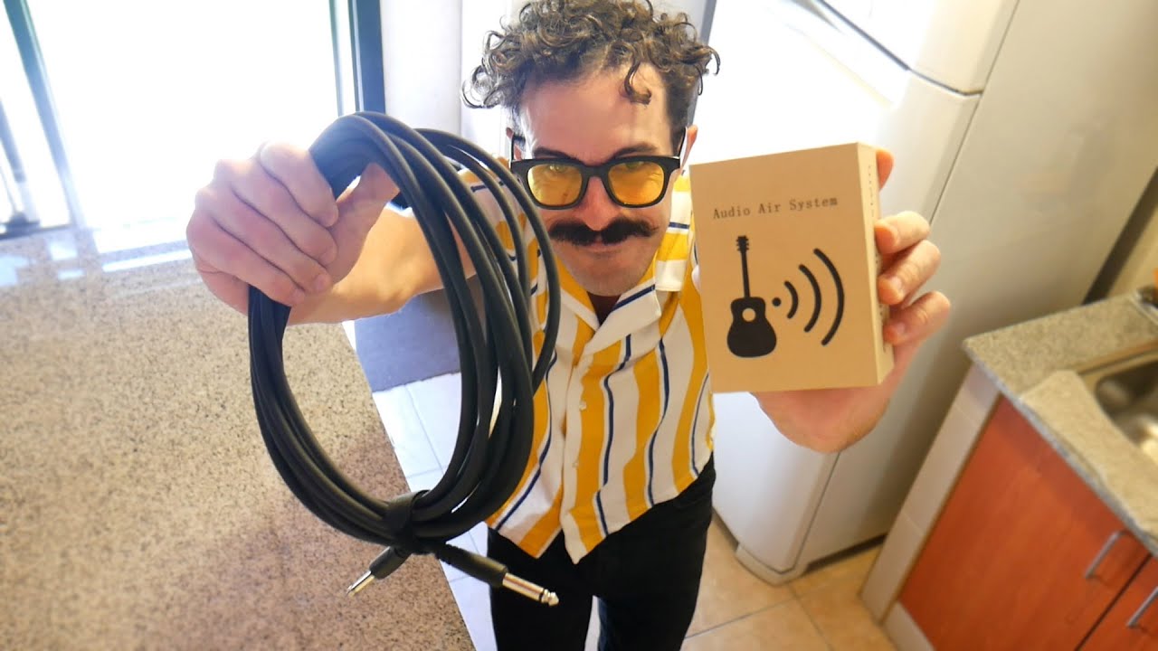 REVIEW del transmisor y receptor inal&aacute;mbrico para instrumentos musicales con FIDEO Y LOS DEL MONDO!
