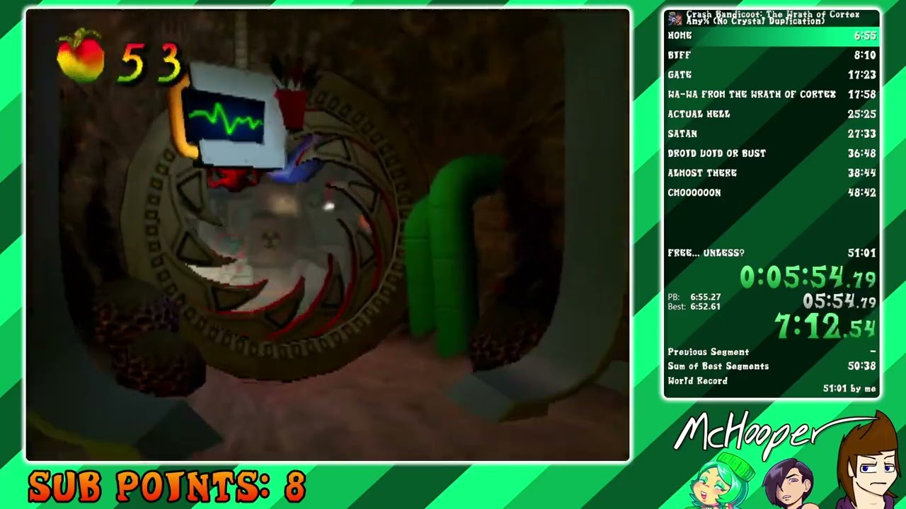 [Previous WR] Crash Bandicoot: The Wrath of Cortex - Any% (NCD) in 50:49 (59:08 RTA)