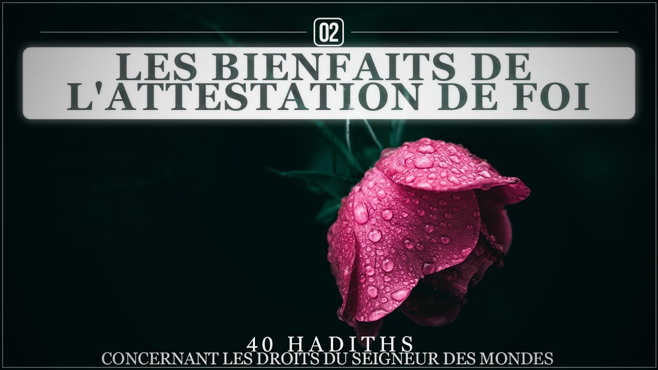 Les bienfaits de l'attestation de foi (n°2 des 40 hadiths sur la croyance)