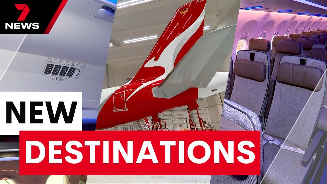 Qantas unveils new super jet with bold long-range promise for Australian passengers | 7NEWS