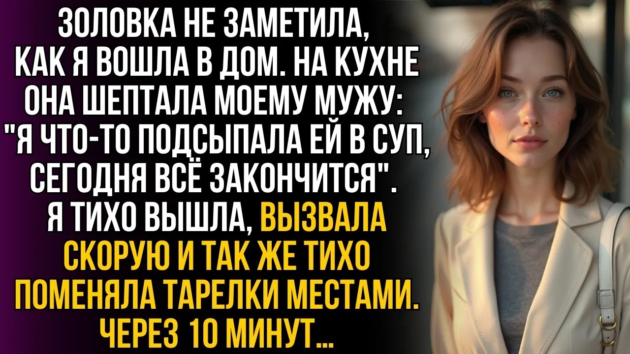 Я ТИХО ЗАШЛА и УСЛЫШАЛА  Я подсыпала ей в СУП  Я ПОМЕНЯЛА ТАРЕЛКИ и вызвала СКОРУЮ! Через 10 мин