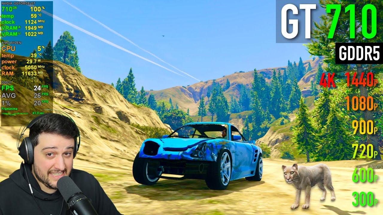 GTA 5 на самом быстром GT 710 — все еще больно!