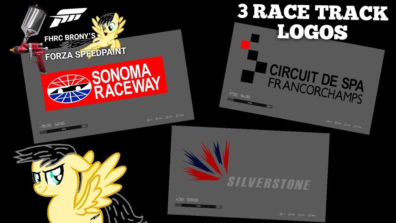 Forza Speedpaint: 3 Race Track Logos
