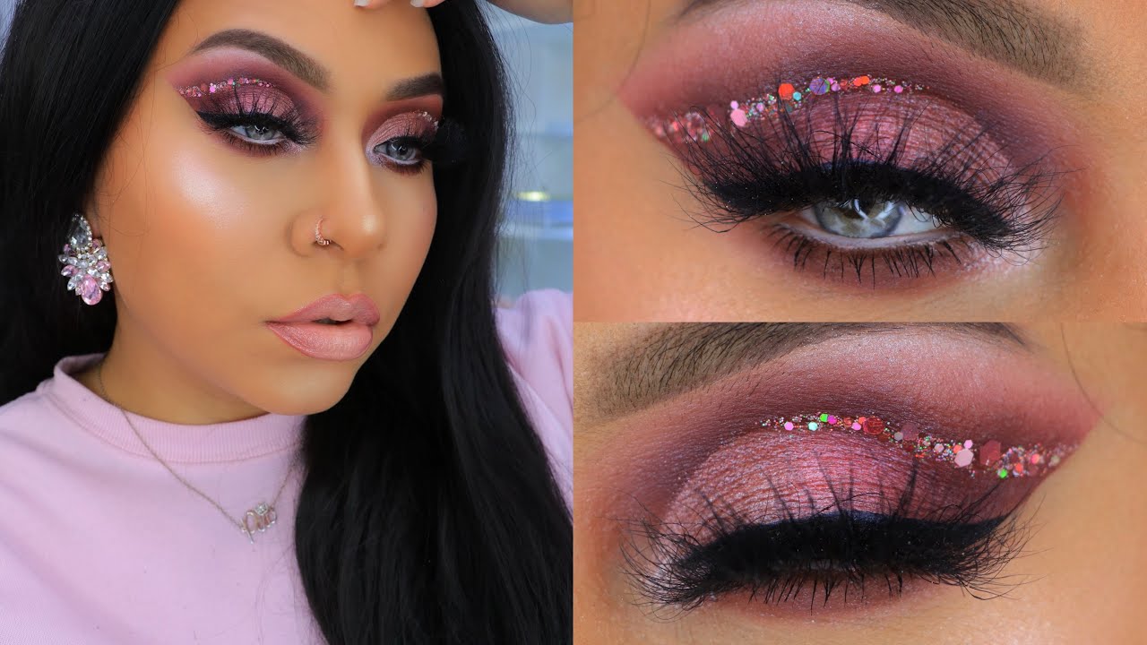 MAQUILLAJE GLAM EN TONOS ROSAS